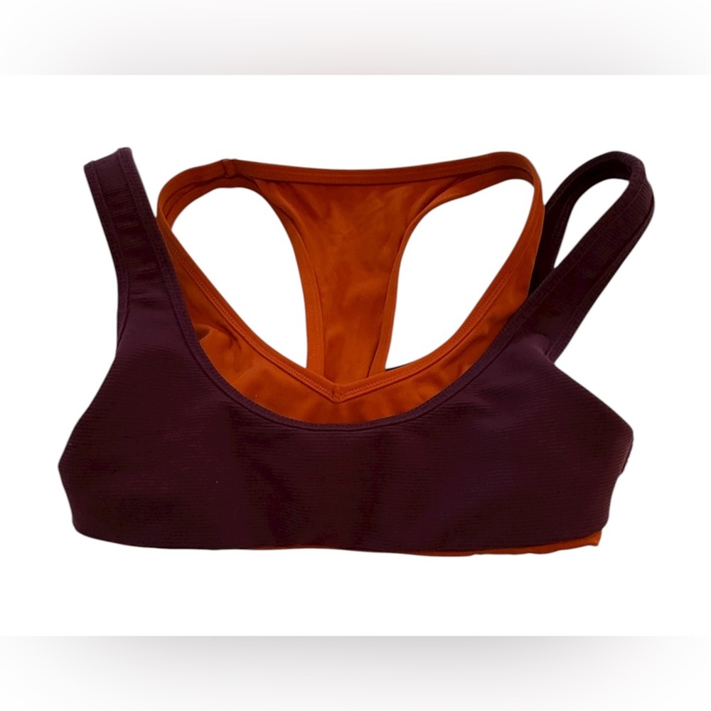 PacSun Active Day Trip Dual-Tone Sports Bra in Purple and Orange Size XS NWT